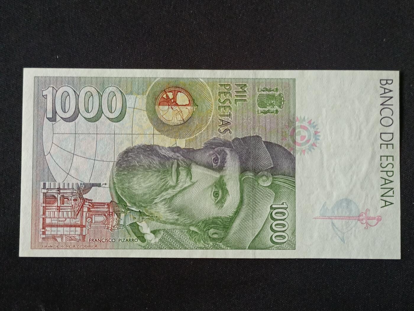 【游宝拍卖】丙午马年第19期 西班牙-1000比塞塔【1992年 全新UNC】