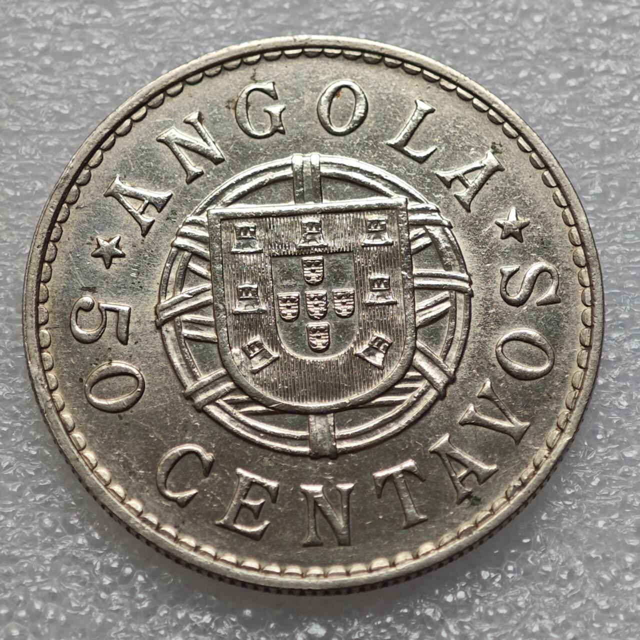  【淘币小摊】限时拍第八百九十二拍   教皇国塞舌尔加纳危地马拉场    每周一统一发货 安哥拉1923年50分纯镍币 km65