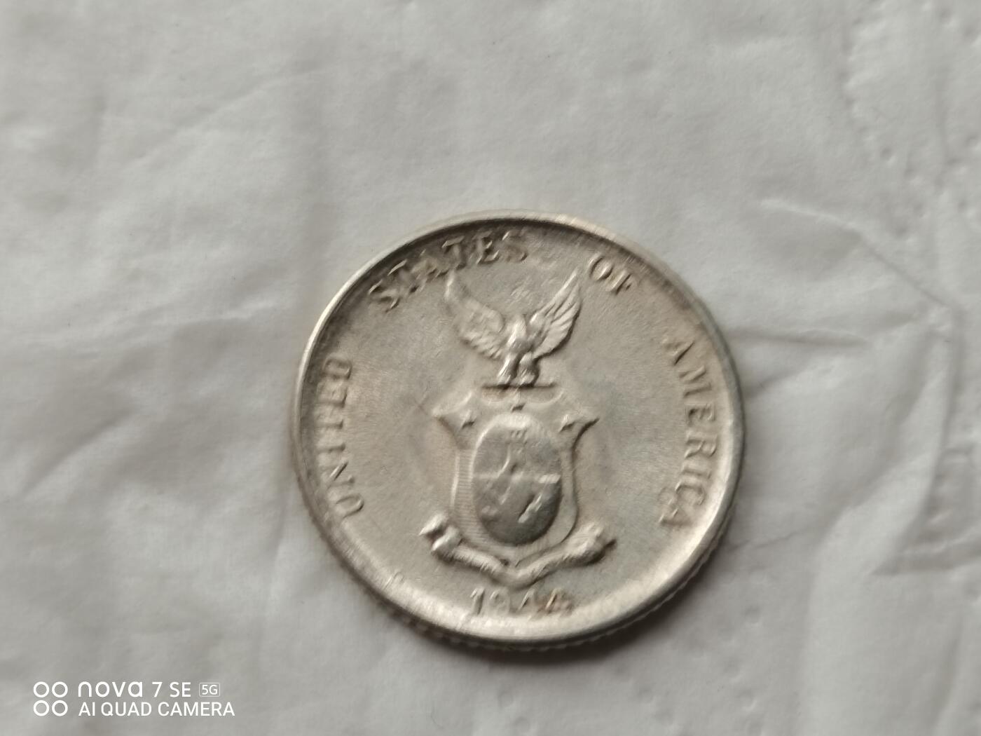 银币 1944年美属菲律宾20分银币