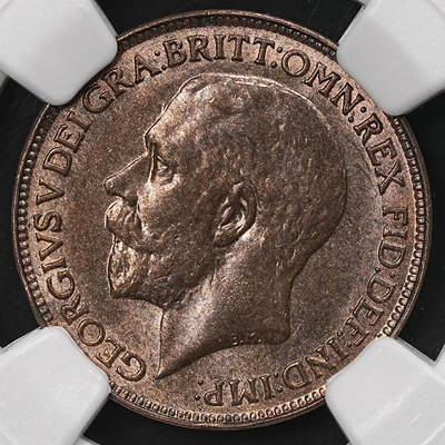 修遠堂世界钱币第110期 - NGC MS63BN  1925年英国1法新铜币