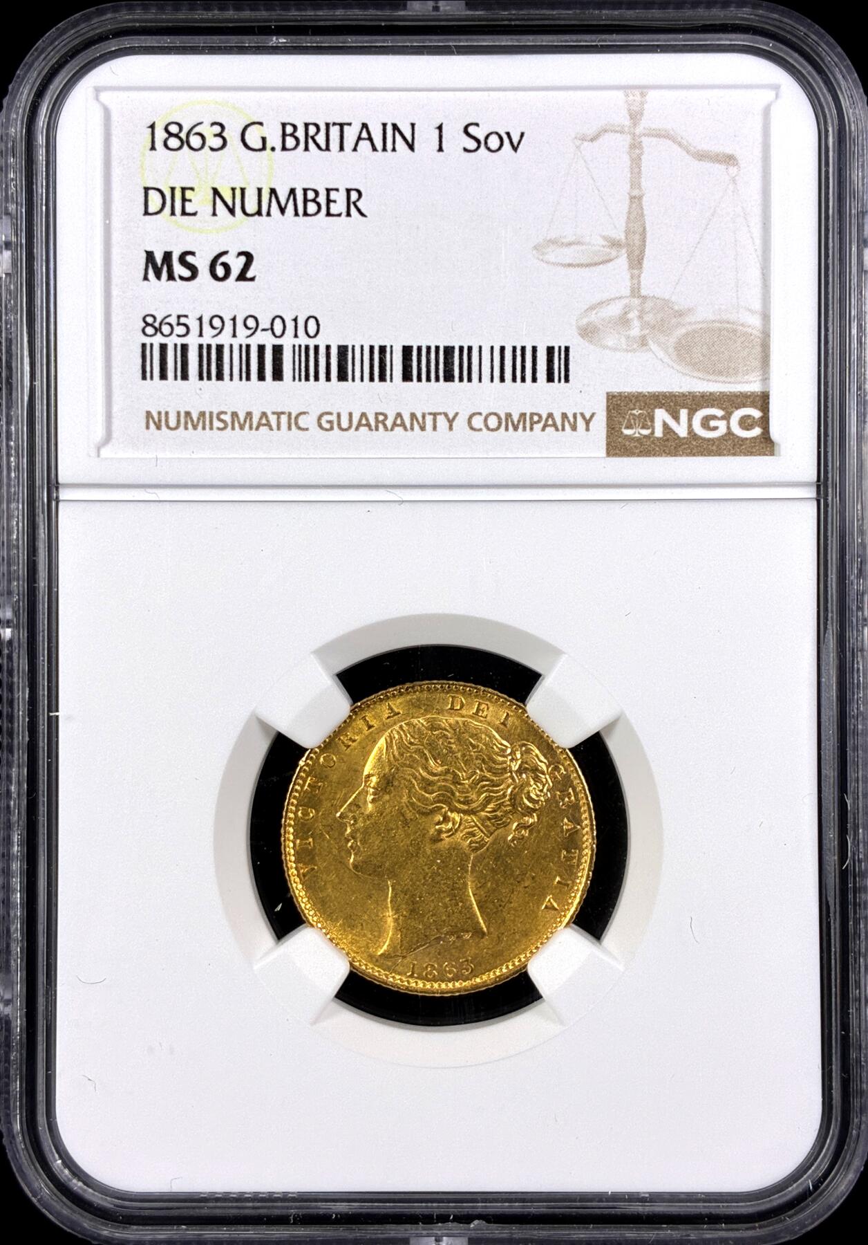 【雨安】【直播拍卖】【第0131期-评级币章】2026-04-04 周六 19:30 (金价1060, 银价18.08)  [评级金铂] Great Britain [金币] 英国 1镑 1863年 维多利亚  NGC-MS62