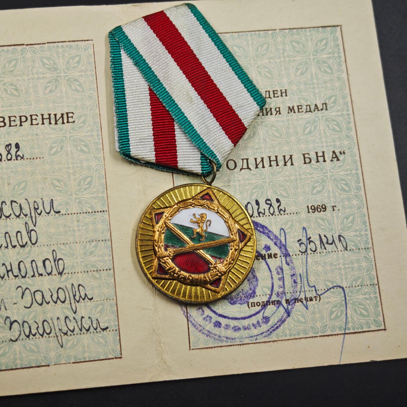 4月4日结束，成斌徽章钱币专场 保加利亚人民共和国金级功绩奖章附证书