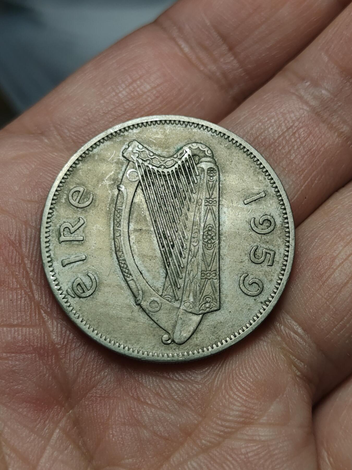 2026年第四十场(总第二百零九场）外国好品散币场(免佣金) 爱尔兰🇮🇪1959年1/2克朗(等值2先令6便士，共和国时期第一套第二版)