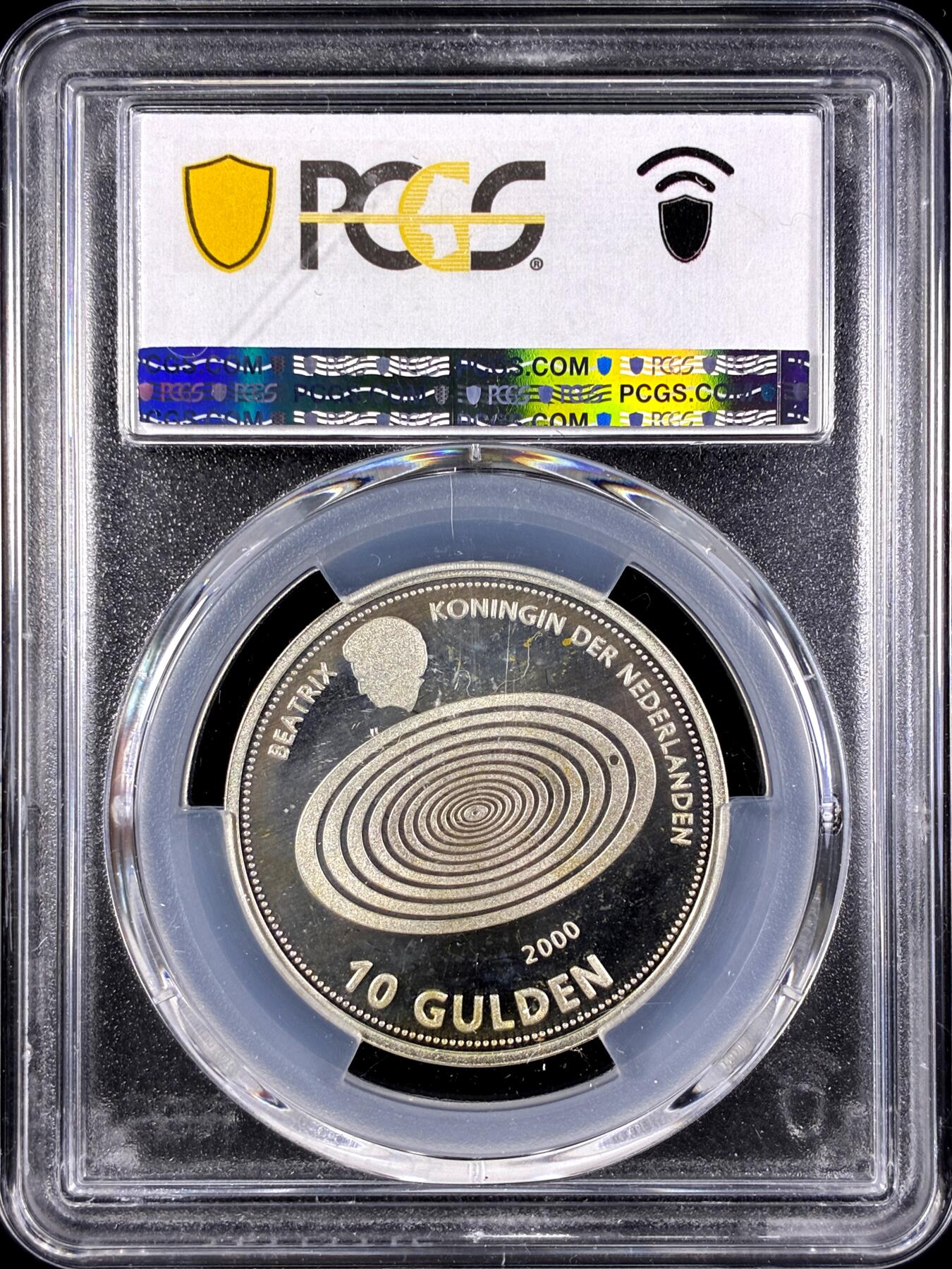 【雨安】【直播拍卖】【第0131期-评级币章】2026-04-04 周六 19:30 (金价1060, 银价18.08)  [评级现代] Netherlands 荷兰 10盾 1999年 千禧年 PCGS-PR67DCAM 精制币