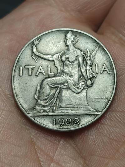 2026年第四十场(总第二百零九场）外国好品散币场(免佣金) - 意大利王国1922年1里拉(维托里奥·埃马努埃莱三世第三版，R标罗马造，首发年)