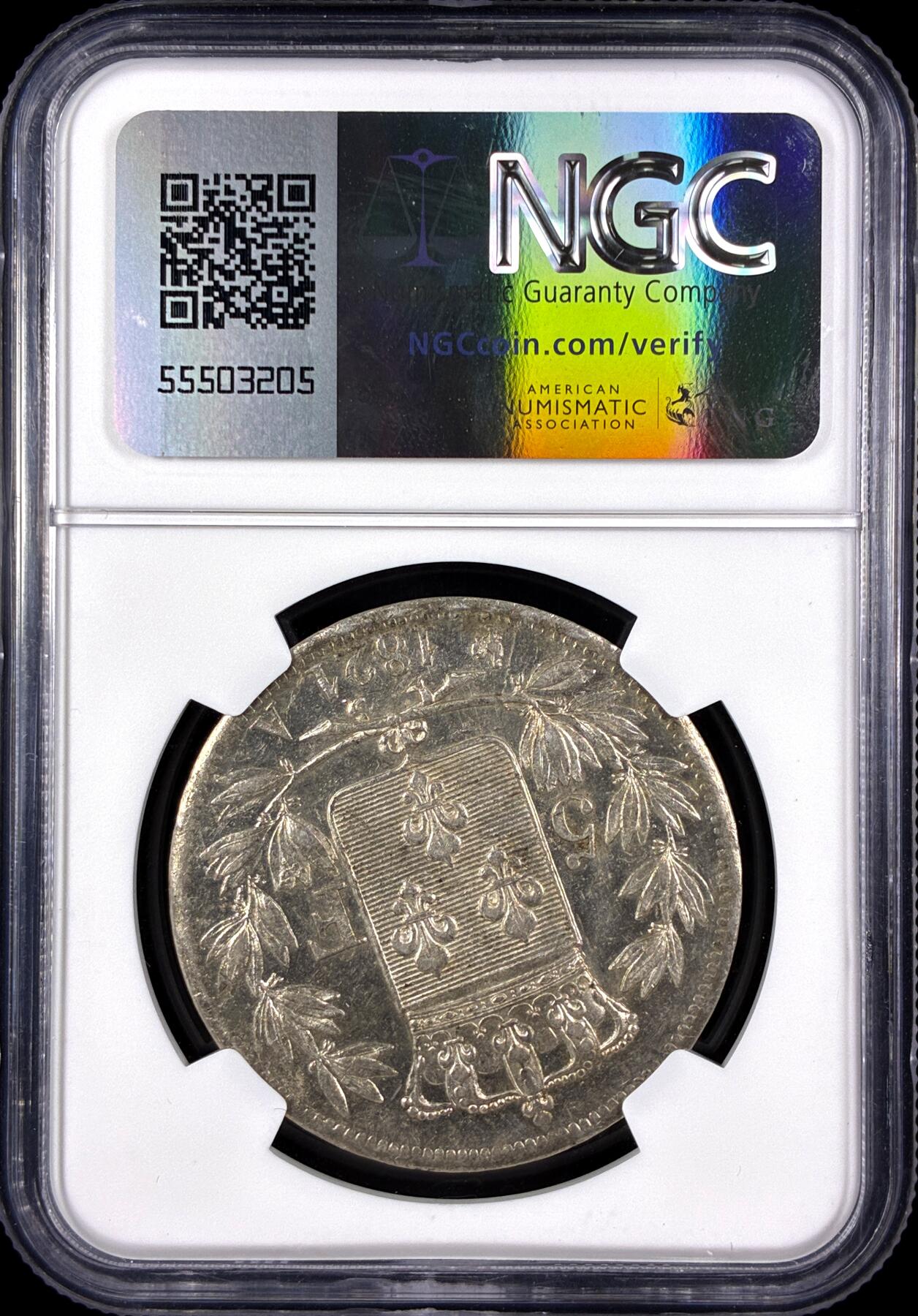 【雨安】【直播拍卖】【第0131期-评级币章】2026-04-04 周六 19:30 (金价1060, 银价18.08)  [评级法国] France 法国 5法郎 KM#0711 (1816-1824) 路易十八  NGC-MS62