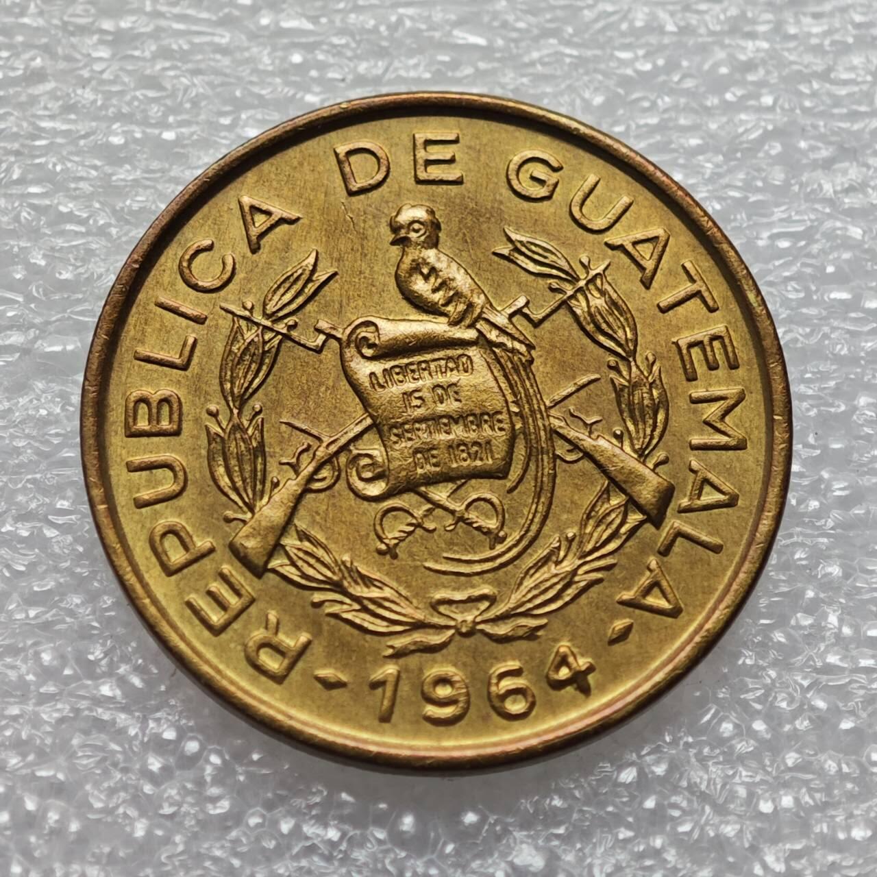  【淘币小摊】限时拍第八百九十二拍   教皇国塞舌尔加纳危地马拉场    每周一统一发货 危地马拉1964年1分铜币 km260