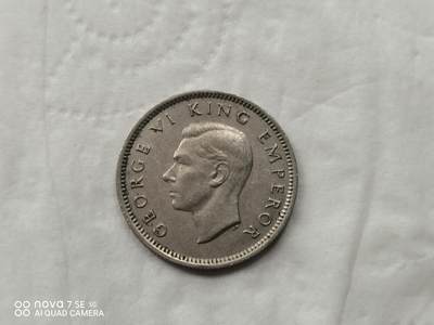 银币 - 1947年新西士6便士银币