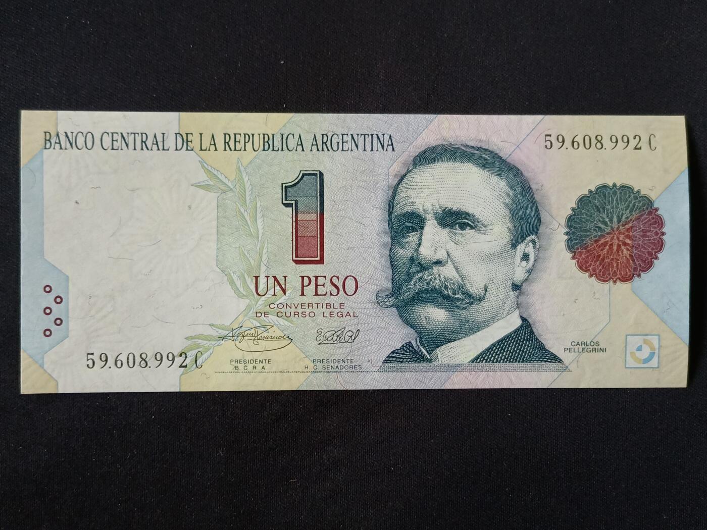 【游宝拍卖】丙午马年第18期 阿根廷-1比索【ND(1994) 全新UNC】