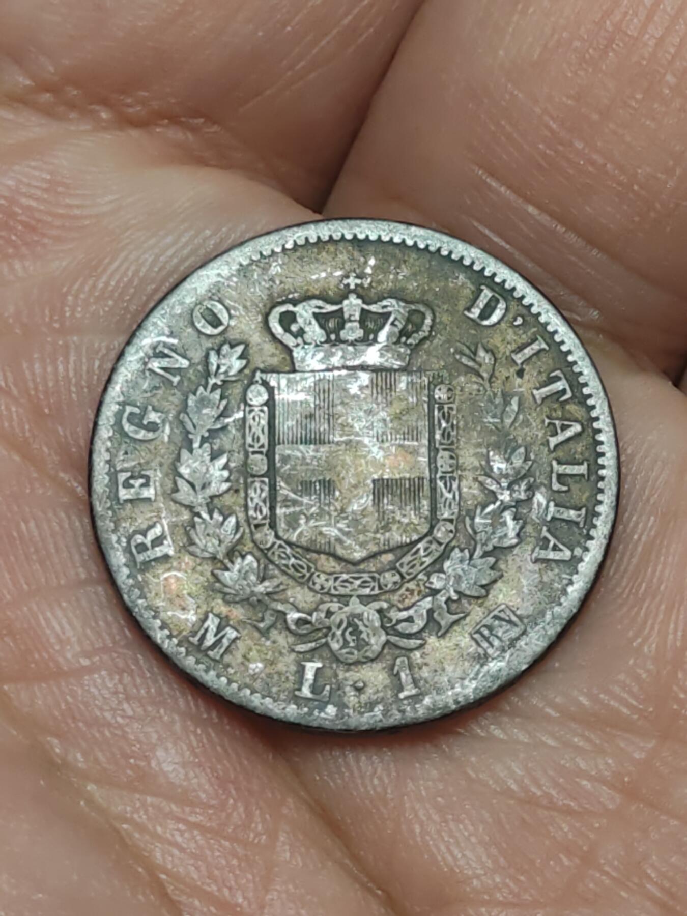 2026年第四十场(总第二百零九场）外国好品散币场(免佣金) 意大利王国1867年1里拉银币(维托里奥·埃马努埃莱二世时期，M–BN标米兰造，关门年仅发行3年，835高银)