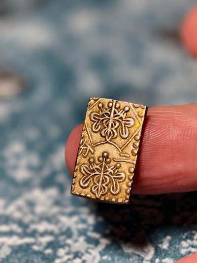 抚柳草堂-第二十二期章牌钱币  奖章勋章 满百包邮 放漏专场 - 1868日本明治二分金 明治二分判金 江户幕府末期到明治维新过渡时期的货币 重3.1g金水足 品相不错