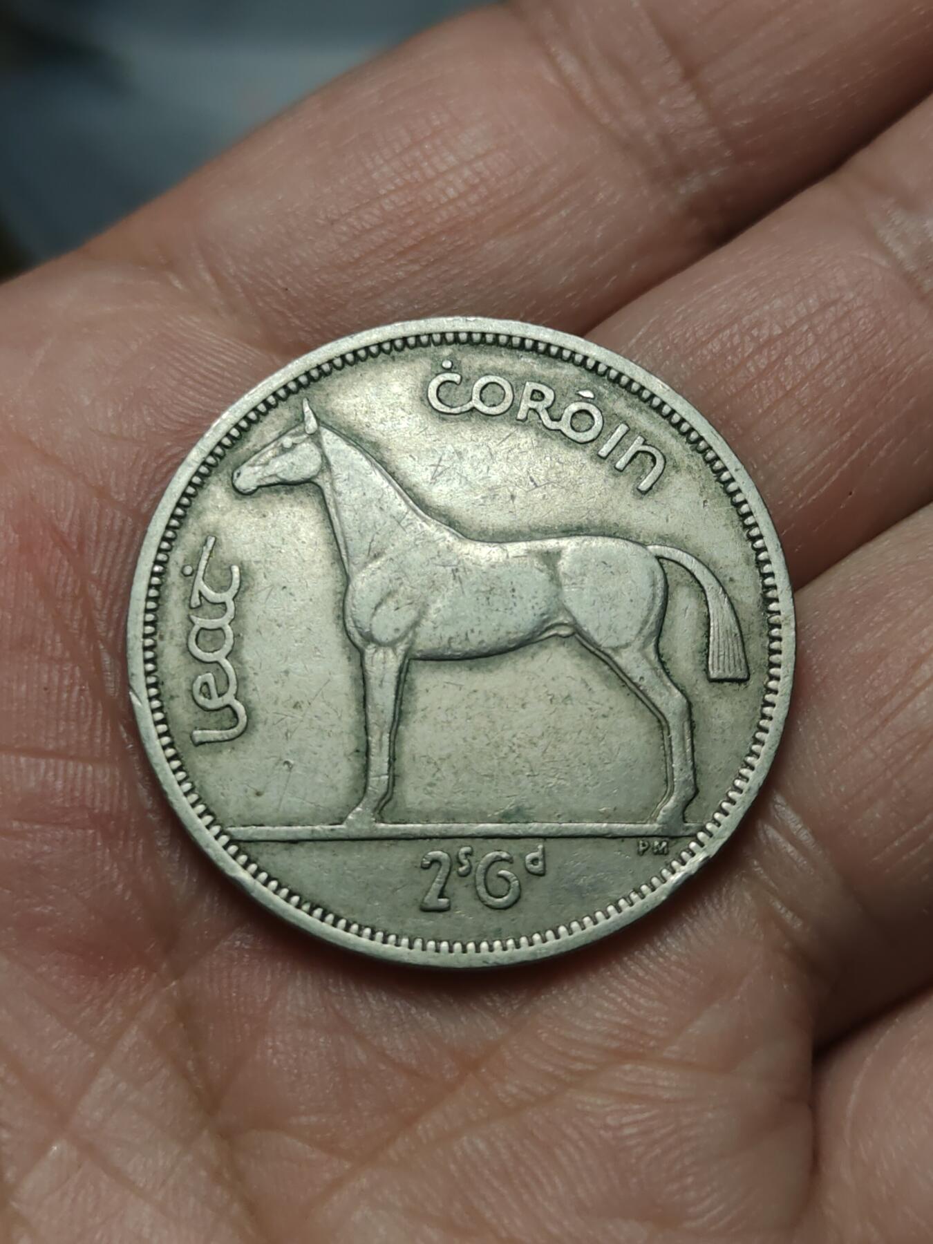 2026年第四十场(总第二百零九场）外国好品散币场(免佣金) 爱尔兰🇮🇪1959年1/2克朗(等值2先令6便士，共和国时期第一套第二版)