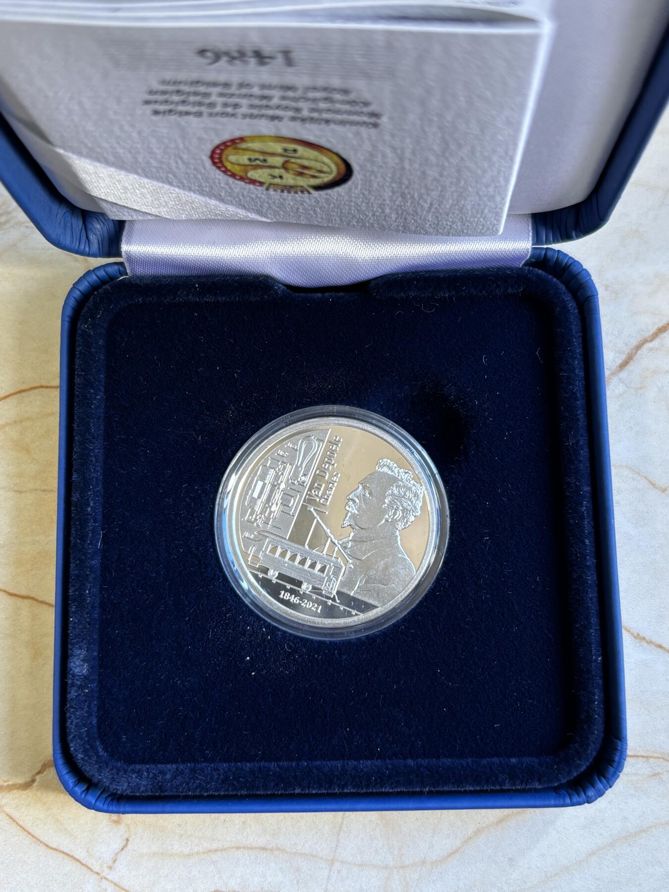 第196期拍卖 比利时2021年查尔斯·约瑟夫·范·德博莱银币，925银，14.6克