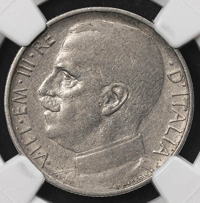 修遠堂世界钱币第110期 - NGC XF40 1920年意大利50分，稀少齿边版