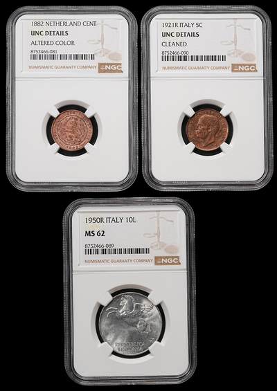 修遠堂世界钱币第110期 - NGC评级，意大利-荷兰钱币3枚