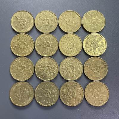 回流0405 - 新加坡1元16枚 胡姬花