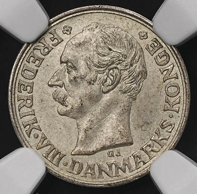 修遠堂世界钱币第110期 - NGC MS65 1912年丹麦10欧尔银币