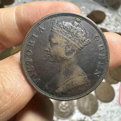 中外钱币 - 美品！香港一仙，1977年，稀少年份