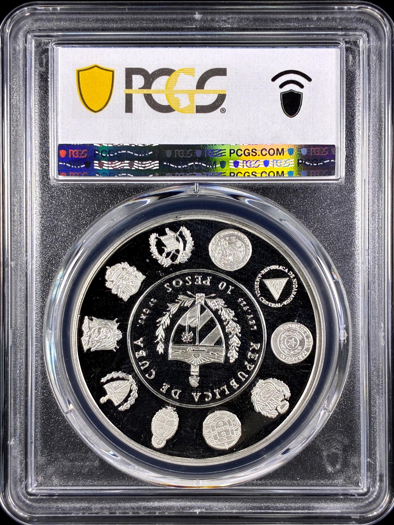 【雨安】【直播拍卖】【第0131期-评级币章】2026-04-04 周六 19:30 (金价1060, 银价18.08)  [评级现代] Cuba 古巴 10比索 2002年 西班牙圣三一圣母号 曾是世界上最大的战舰 Santisima Trinidad PCGS-PR68DCAM 精制币