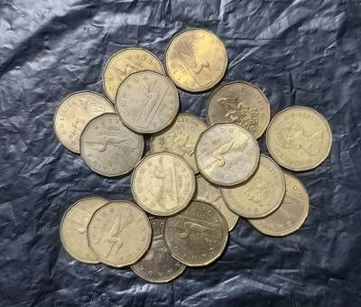 北京马甸外国币专卖第149期，外国币专场，陆续上拍，欢迎关注 - 加拿大1元17枚