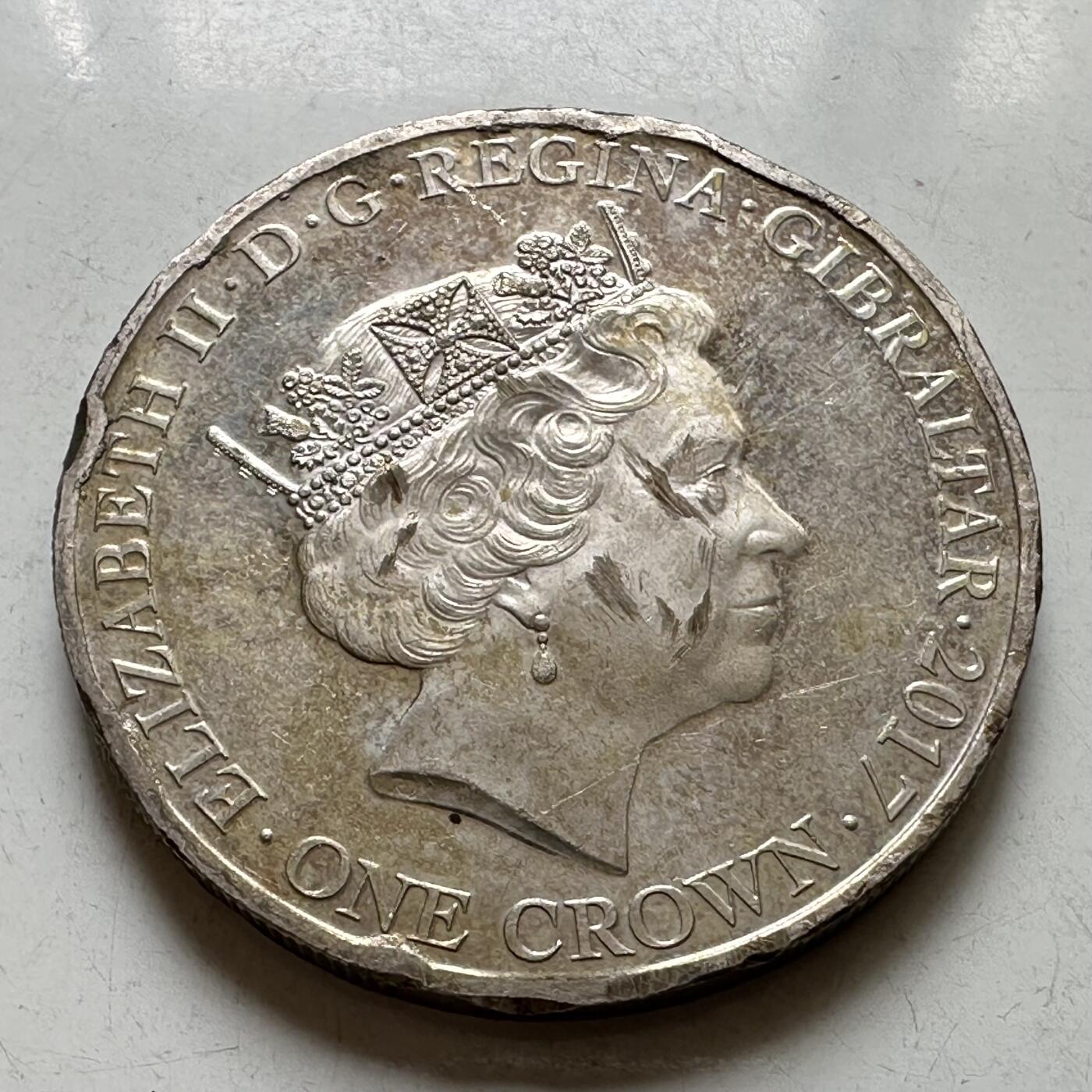 🌹外币初藏🌹🐯2026年第37场   每周二四六晚8️⃣点 接代拍 直布罗陀2017年大天使一克朗纪念币