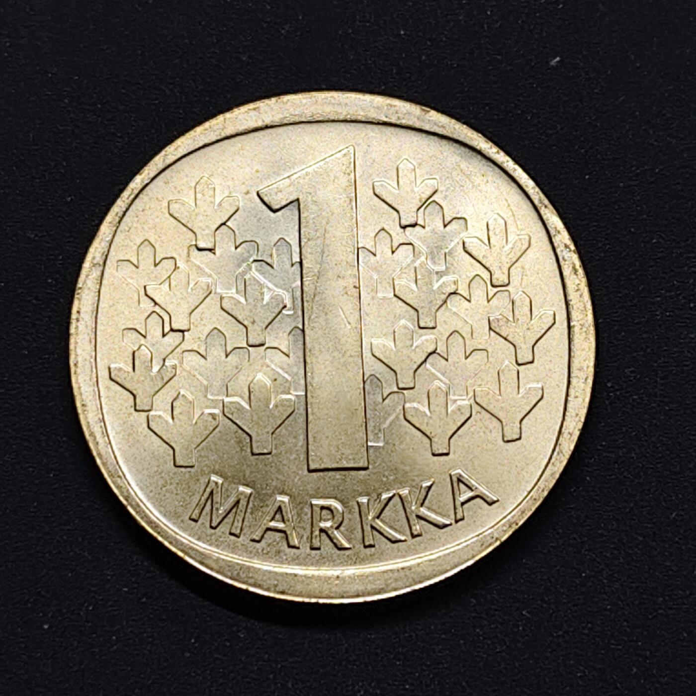 【全场包邮】纯粹捡漏拍518场 芬兰1968年狮徽1马克银币【27.5毫米8.3克35%】