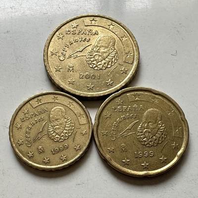 🌹外币初藏🌹🐯2026年第37场   每周二四六晚8️⃣点 接代拍 - 西班牙 10-20-50欧分3枚组