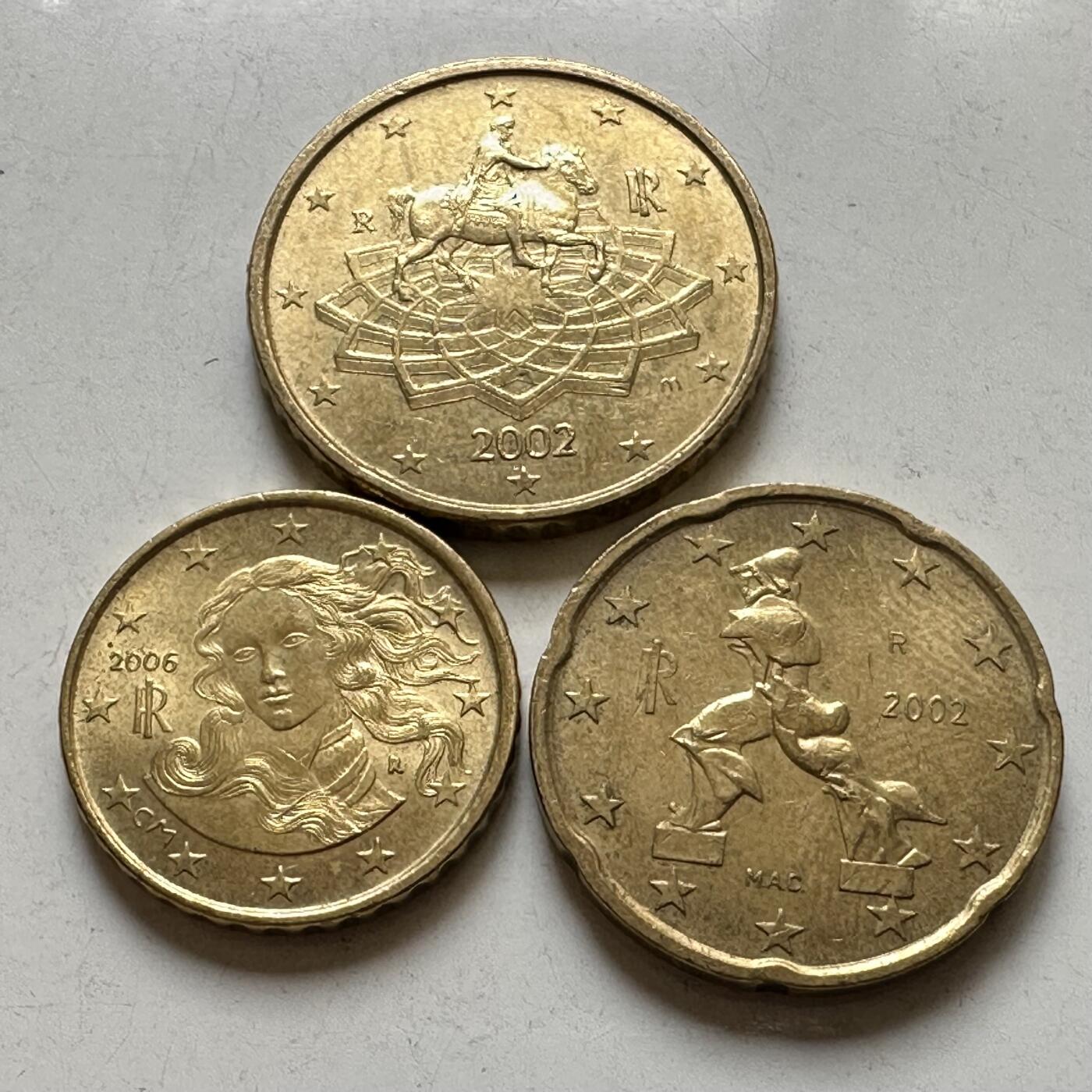 🌹外币初藏🌹🐯2026年第37场   每周二四六晚8️⃣点 接代拍 意大利 10-20-50欧分3枚组