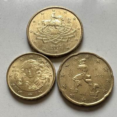 🌹外币初藏🌹🐯2026年第37场   每周二四六晚8️⃣点 接代拍 - 意大利 10-20-50欧分3枚组