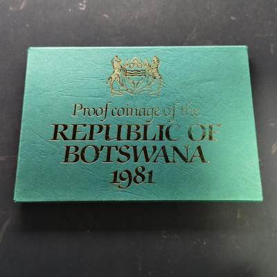 【全场包邮】纯粹捡漏拍519场 - 【少见】博兹瓦纳1981年官方发行皇家厂经典信封装精制套币-PS3-量10000