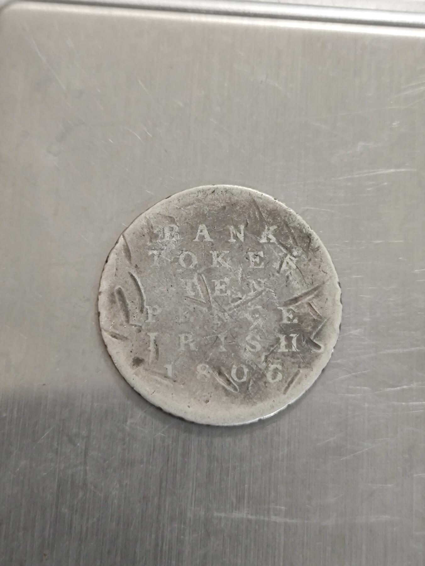 1805英国乔治三世10便士银币、银行Token代币、英国Token银币