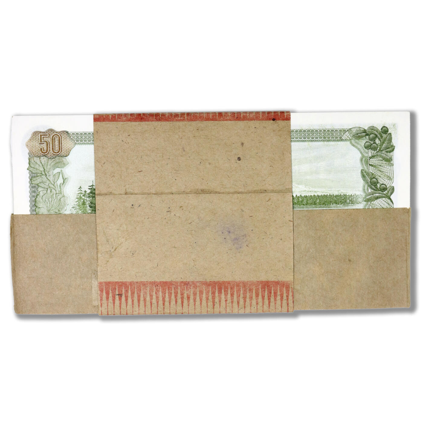 1978年朝鲜-第三版纸币50元无戳版整刀100张