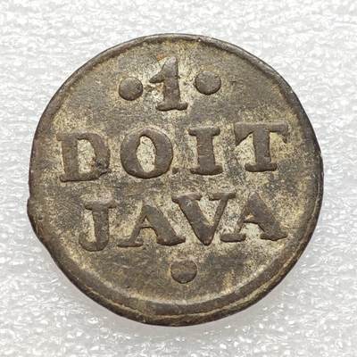  【淘币小摊】限时拍第八百九十二拍   教皇国塞舌尔加纳危地马拉场    每周一统一发货 - 荷属爪哇岛1814年1杜伊特锡币 km244