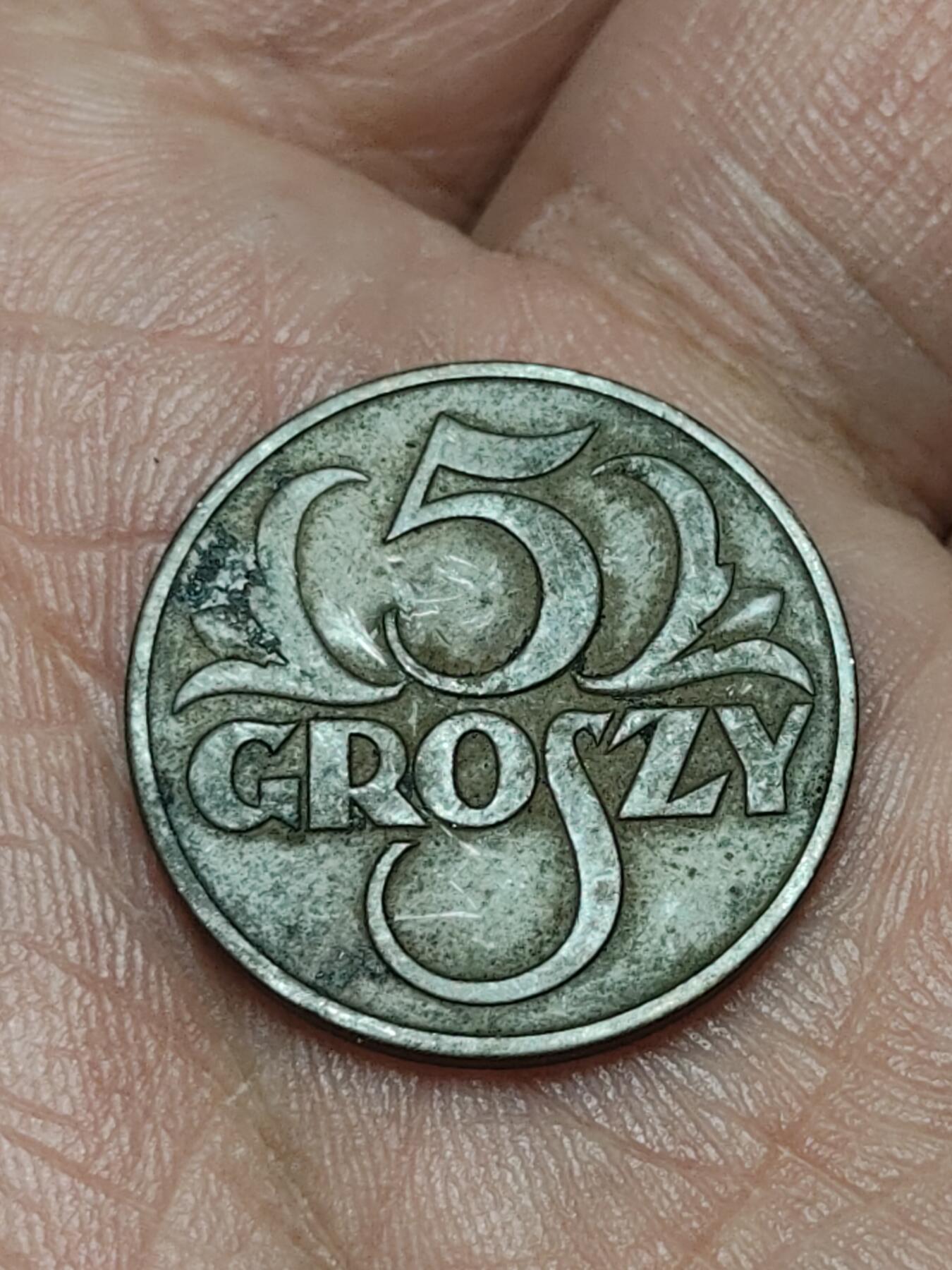 2026年第四十场(总第二百零九场）外国好品散币场(免佣金) 波兰🇵🇱1937年5格罗希(第一套流通硬币第二版，青铜材质版)