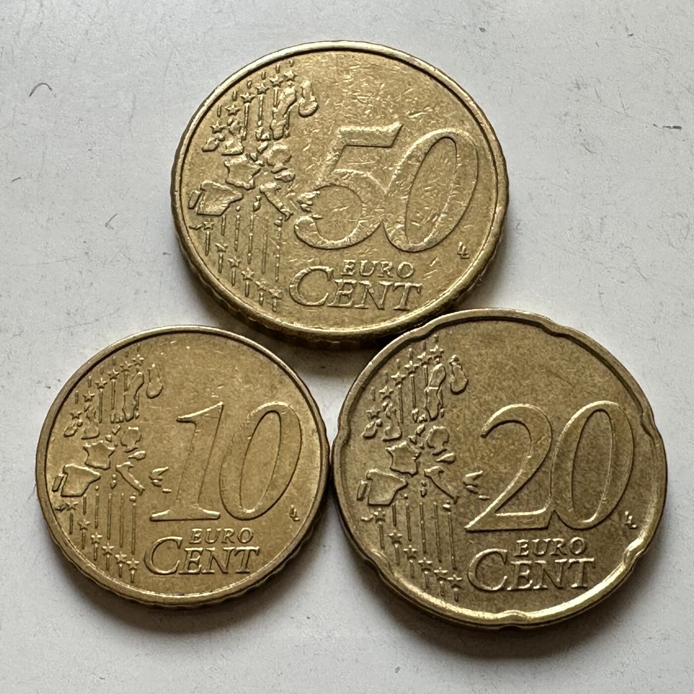 🌹外币初藏🌹🐯2026年第37场   每周二四六晚8️⃣点 接代拍 比利时 10-20-50欧分3枚组