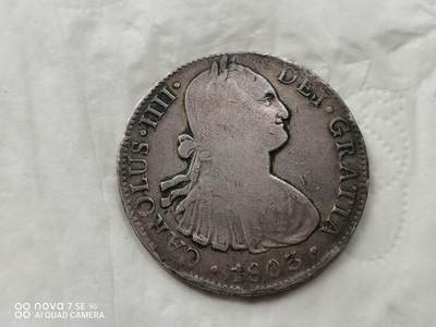 银币 - 1803年西班牙双柱大银币
