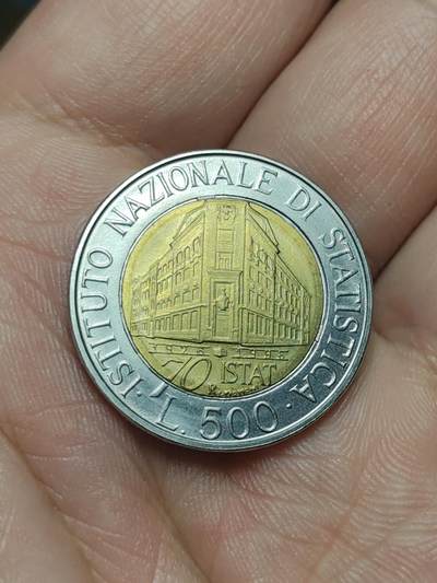 2026年第四十场(总第二百零九场）外国好品散币场(免佣金) - 好品–意大利🇮🇹1996年500里拉(国家统计学院成立70周年纪念币)