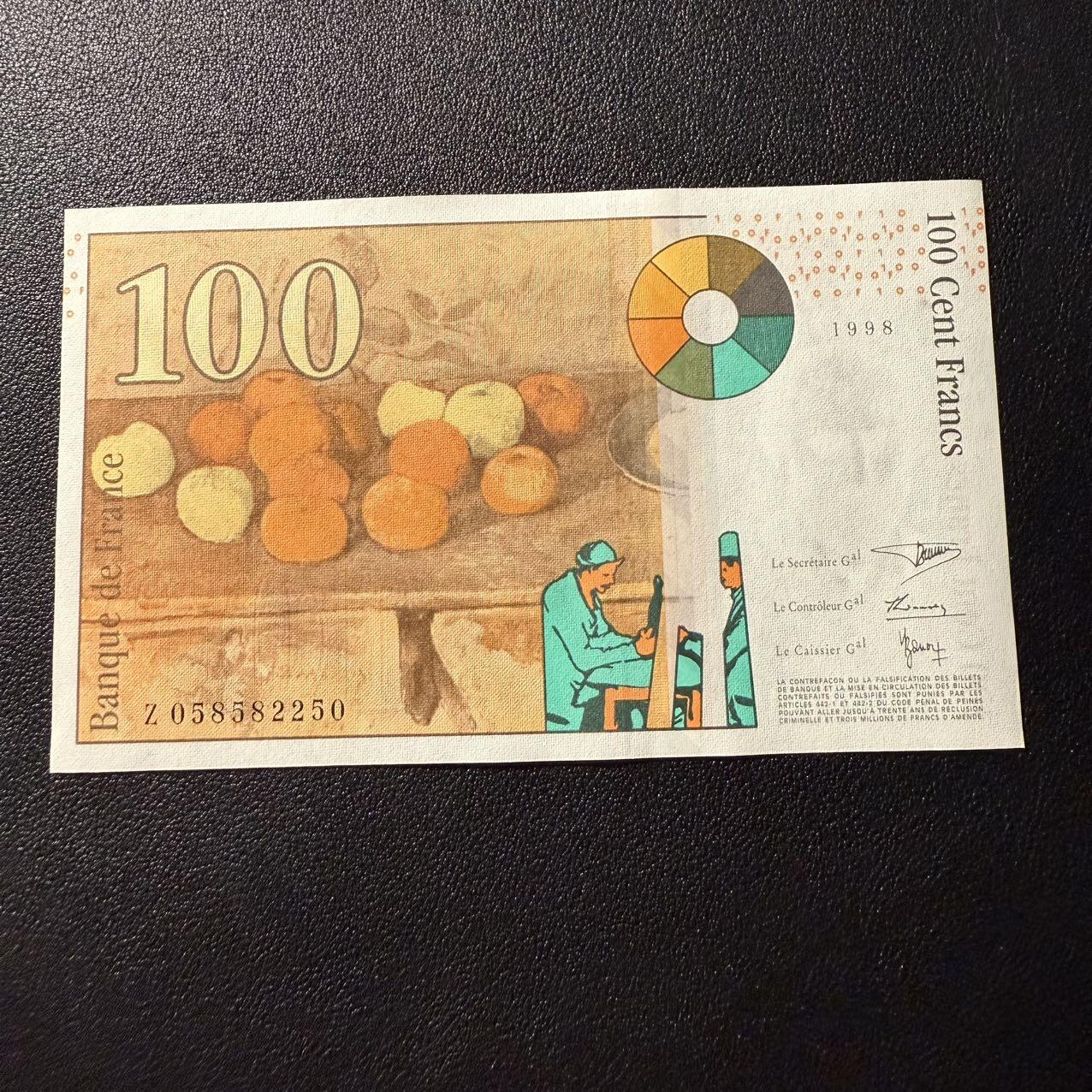 第17期  法国1998年100法郎 全新unc 无47