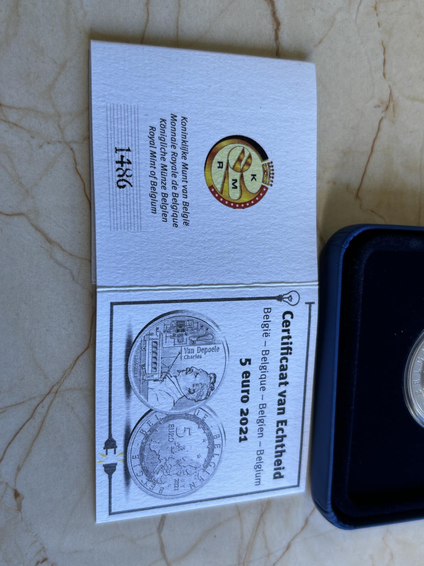 第196期拍卖 比利时2021年查尔斯·约瑟夫·范·德博莱银币，925银，14.6克