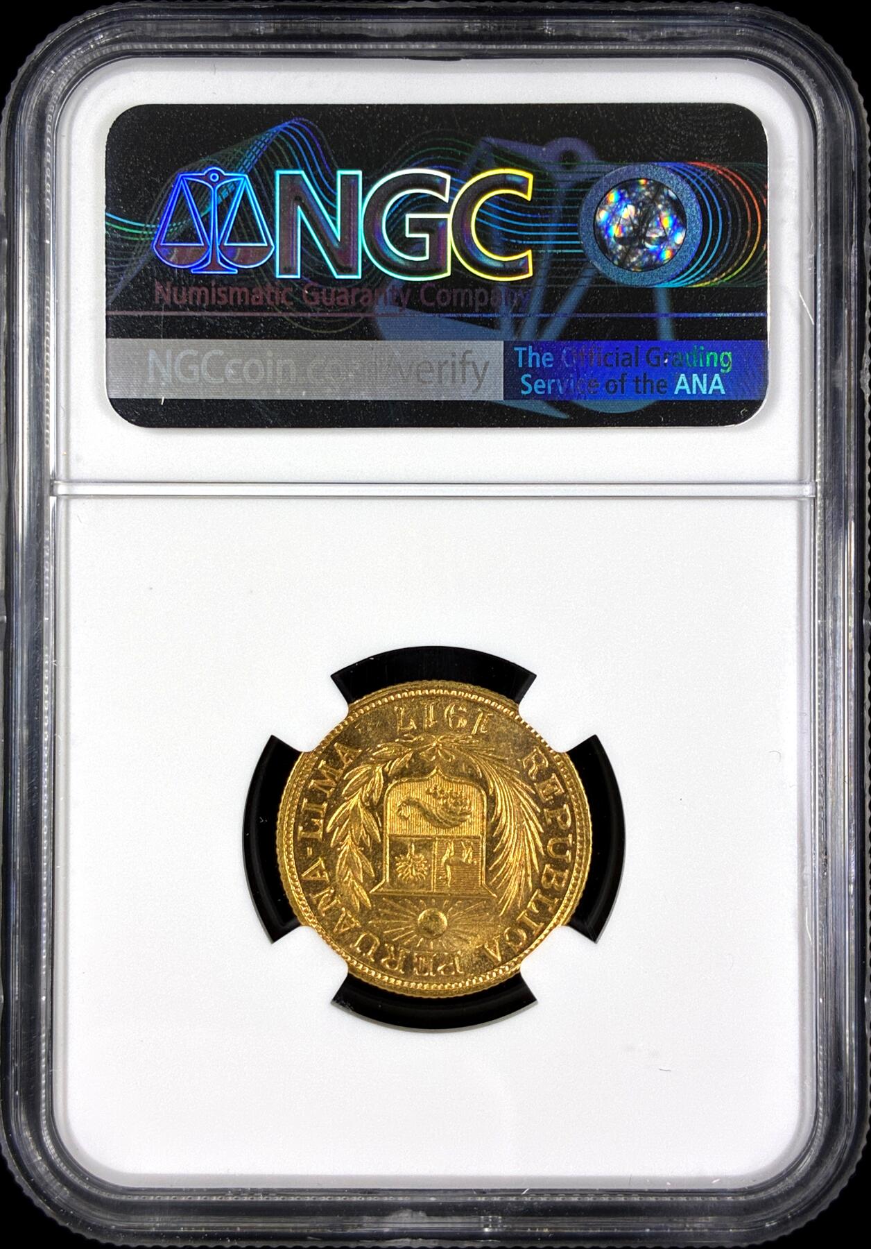 【雨安】【直播拍卖】【第0131期-评级币章】2026-04-04 周六 19:30 (金价1060, 银价18.08)  [评级金铂] Peru [金币] 秘鲁 1Libra 1917年 [7.9881克, 0.917金]  NGC-AU58