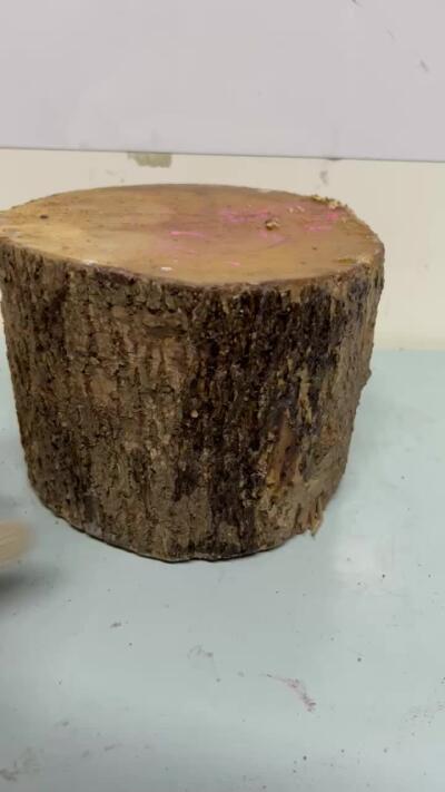 零元拍：金丝楠圆墩凳子摆件，重量3.3公斤。高：200高/190/205MM。抛光后金灿灿满香。最后图为成品效果图，如果带点瘤，意味着花纹更漂亮。抛光后金灿灿满香。最后两图为成品效果。