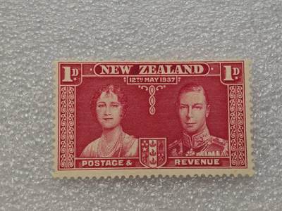  【淘币小摊】限时拍第八百九十一拍  外国老邮票 印花税票 火花纸品场    每周一统一发货 - 新西兰1937年乔治六世夫妇邮票全新未使用