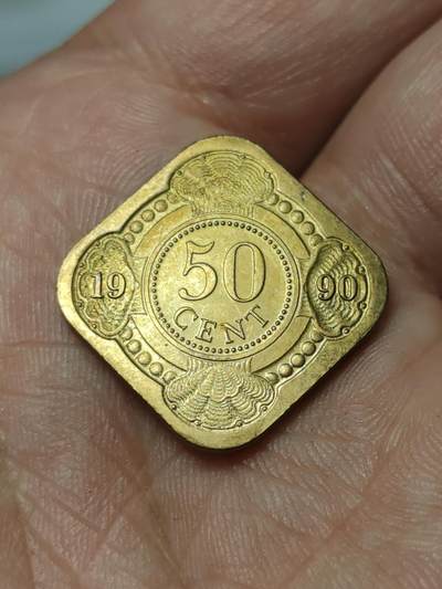 2026年第四十场(总第二百零九场）外国好品散币场(免佣金) - 荷属安的列斯1990年50分(贝娅特丽克丝女王时期，Bow–弓箭标)