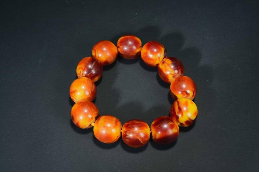 上海都达杂项专场七十二【全场包邮】 赛璐璐圆珠手串61-369