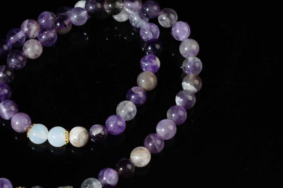 上海都达杂项专场六十六【全场包邮】 紫晶双圈手串66-274