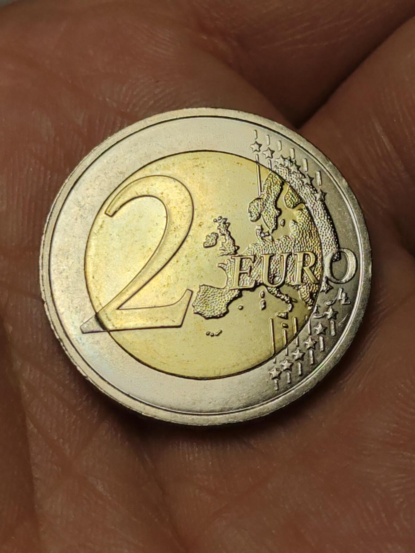 2026年第四十场(总第二百零九场）外国好品散币场(免佣金) 马耳他🇲🇹2008年2欧元(第二版欧洲地图，欧元首发年)