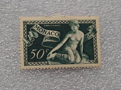  【淘币小摊】限时拍第八百九十一拍  外国老邮票 印花税票 火花纸品场    每周一统一发货 - 摩纳哥1948年50分邮票全新未使用