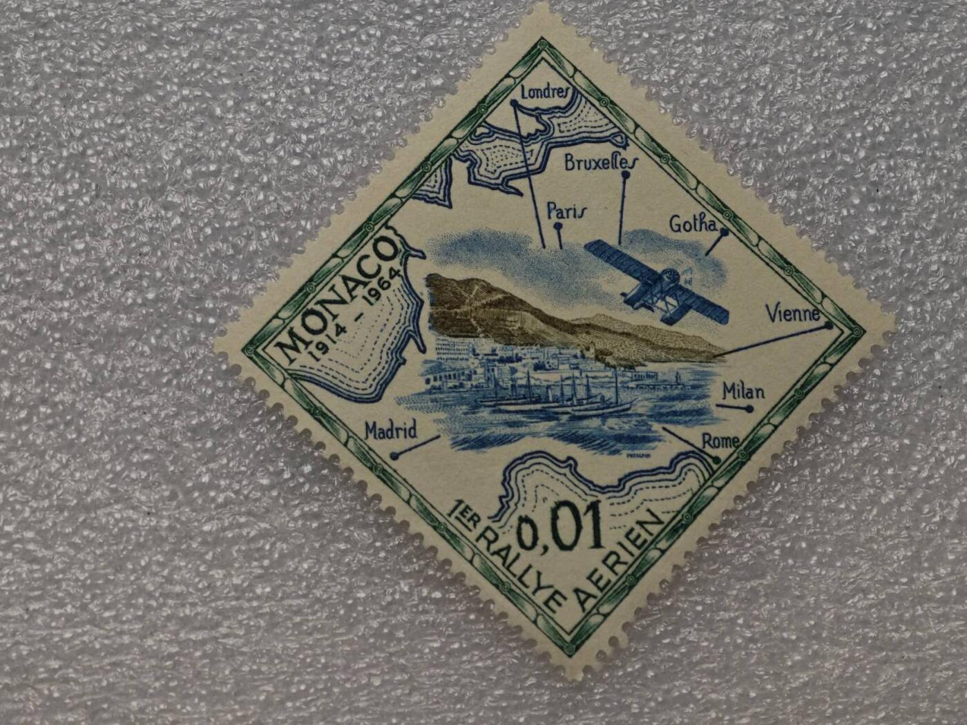  【淘币小摊】限时拍第八百九十一拍  外国老邮票 印花税票 火花纸品场    每周一统一发货 摩纳哥1961年1分邮票全新未使用