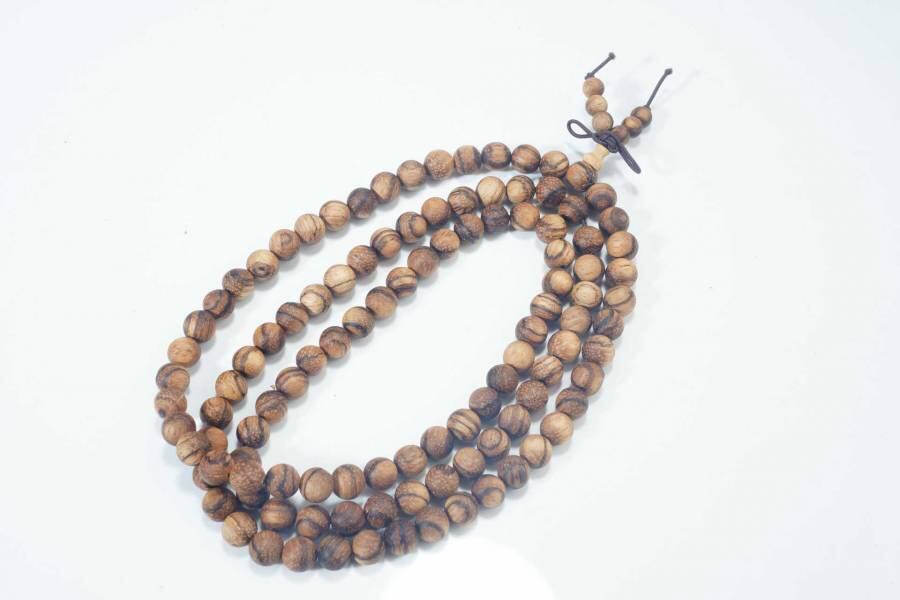 上海都达杂项专场六十六【全场包邮】 天然加里曼丹沉香0.8多圈圆珠手串 附鉴定证书62-132