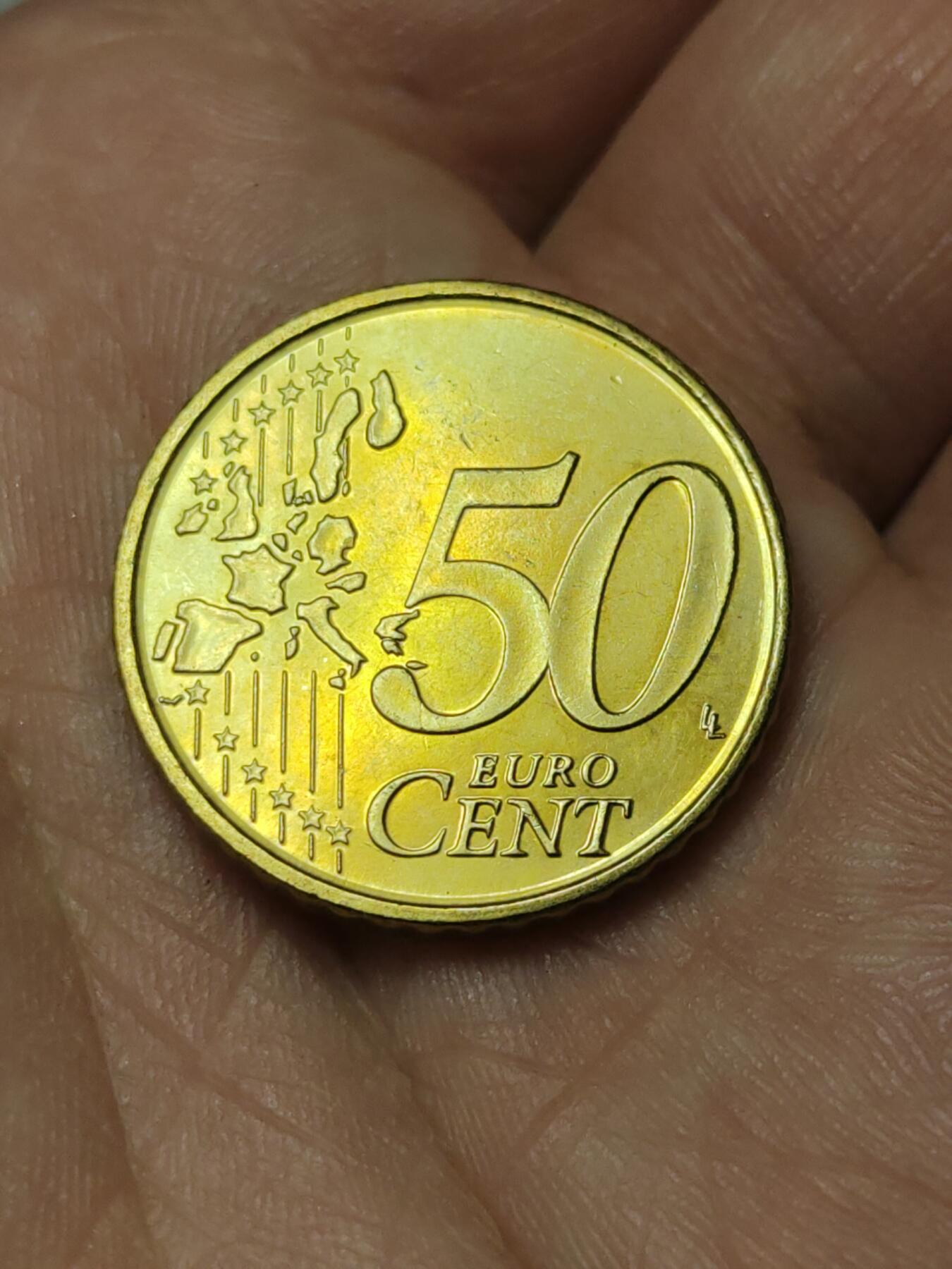 2026年第四十场(总第二百零九场）外国好品散币场(免佣金) 比利时🇧🇪1999年50欧分(阿尔贝二世时期，第一版欧洲地图首发年)